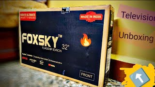 Unboxing the Budget Beast Foxsky 32quot Android TV [upl. by Carling]