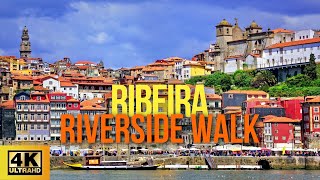 Douro River Walk in Ribeira Porto  UNESCO Heritage [upl. by Itoyj]