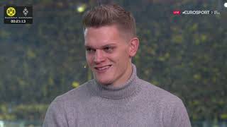 Matthias Ginter prematch interview  Borussia Dortmund v Borussia Mönchengladbach 201819 [upl. by Bloch891]