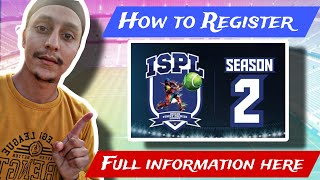 ISPL Season 2 Registration Process  How to register in Indian street premier league [upl. by Lynnet]