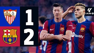 SEVILLA 1 vs 2 FC BARCELONA  LALIGA 202324 MD38 [upl. by Anizor]