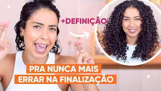 CACHOS DEFINIDOS COMO NÃO ERRAR NA HORA DE FINALIZAR O CABELO CACHEADO  JULIANA LOUISE [upl. by Mela]