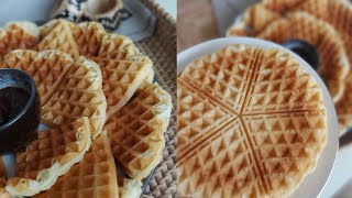 Brusselse wafels – eenvoudig recept😋😋بسكويتات الوفل بروكسل  وصفة سهلة [upl. by Pheni]