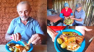 Feijão Verde Com Quiabo e Maxixe Peixe Cozido Comida da Roça [upl. by Jeggar595]