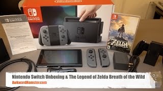 Nintendo Switch Unboxing amp The Legend of Zelda Breath of the Wild [upl. by Hennessy870]