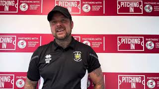 Manager Interview Grant Black Bishop Auckland H [upl. by Enillebyam311]