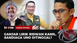 Ganjar Pranowo Lirik Ridwan Kamil Sandiaga Uno Ditinggal  Kabar Petang tvOne [upl. by Cy]