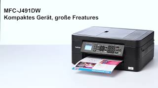 Brother All in One Drucker MFCJ491DW mit WLAN  Produktvideo [upl. by Bilek]