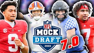 The Official 2023 NFL First Round Mock Draft 70 With Trades  TPS [upl. by Lock]