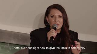 Artist Talks Marina Abramovic  community works [upl. by Idelia]