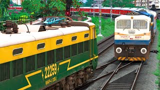 TWO TRAIN CROSSING IN SAME RAIL TRACK  BUMPY RAILROAD  Train Simulator  Railwork  NTG GAMING [upl. by Legnalos]