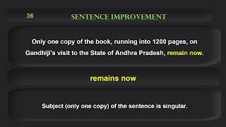 Sentence Improvement 1 5 [upl. by Earle]