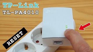 TPLink TLPA4010 powerline socket • Factory reset [upl. by Ecerahs]