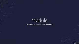 Moving Around the Coveo Interface [upl. by Sirois]