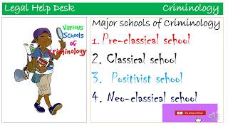 Schools of Criminology Major school of criminology  Important school of criminology [upl. by Rocky]