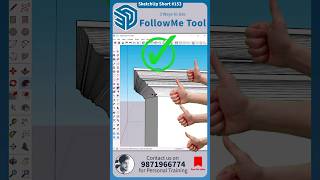 🔷 SketchUp Short  153 3 Ways to use Follow Me Tool [upl. by Malha889]