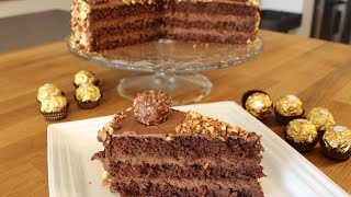 Ferrero ROCHERTorte  Ferrero RocherCake  leckere SchokoladenSahneTorte  Sallys Welt [upl. by Ayoral]