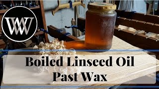 How to use Boiled Linseed Oil and Paste Wax for a Wood Finish BLO and Pastwax [upl. by Schurman]