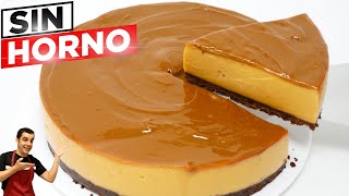 TARTA DULCE de LECHE 5 MINUTOS😍🍮😋POSTRE FÁCIL 6 INGREDIENTES SIN HORNO SIN GELATINA Receta  814 [upl. by Sil675]