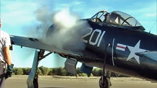 Grumman F8F Bearcat Flight Demonstration  MONSTER Pratt amp Whitney Radial Engine Sound [upl. by Ennovyhc]