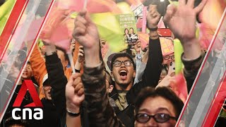 Supporters of President Tsai Ingwen celebrate her Taiwan election victory [upl. by Lyn]