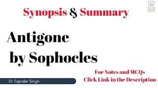 Antigone  Sophocles  Synopsis  Summary  UGC NTA PGT TGT English [upl. by Nnylyam805]