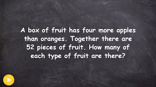 Solving a word problem with one variable  Online tutor  Free Math Videos [upl. by Davy]