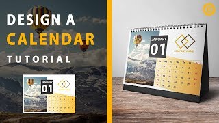 How to Create a Calendar  Desk calendar  Adobe Illustrator Tutorial [upl. by Suivatna]