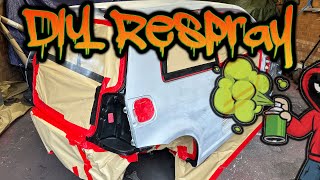 DIY Respray at home what could go wrong Lupo GTI Track Weapon 18t [upl. by Diena]