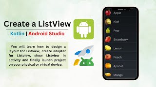 Create Amazing ListViews in Just 4 Minutes Android Studio Kotlin [upl. by Ynnig]