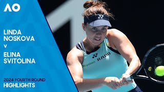 Linda Noskova v Elina Svitolina Highlights  Australian Open 2024 Fourth Round [upl. by Enillebyam]