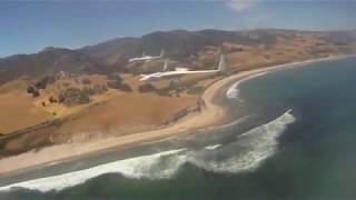 Long EZ Formation Flight from Santa Ynez over Hollister Ranch with Capt Charlie Plumb and Eric Cobb [upl. by Decca]