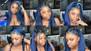 EASY amp QUICK How to style your frontal  5 EASY Frontal styles  BEGINNER [upl. by Haeckel316]