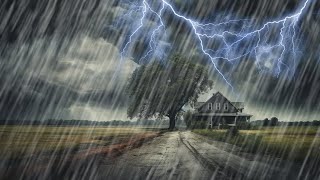 RAIN and THUNDER Bedtime Sounds  Deep Sleep and Stress Reliever  Heavy Rain on Roof [upl. by Ripp]