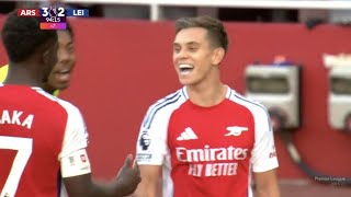 Amazing 🔥Leandro Trossard Goal Arsenal Vs Leicester City 32 All Goals Analysis amp Highlights [upl. by Gusty]