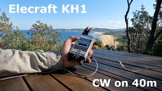 Elecraft KH1 and random wire antenna  CW on 40m [upl. by Menell708]