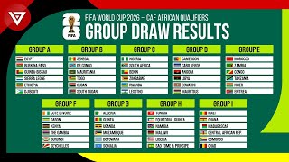 Group Draw Results FIFA World Cup 2026 CAF African Qualifiers  Preliminary Round [upl. by Anyahc476]