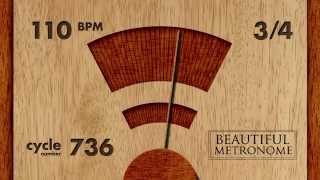 110 BPM 34 Wood Metronome HD [upl. by Utas466]