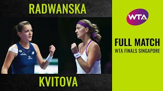 Agnieszka Radwanska vs Petra Kvitova  Full Match  2015 WTA Finals Singapore Final [upl. by Clapp]