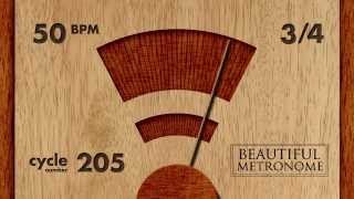 50 BPM 34 Wood Metronome HD [upl. by Marshal]