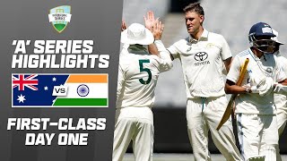 Australia A v India A  Firstclass match two  Day 1 [upl. by Iinden]