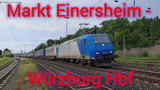 Von Markt Einersheim nach Würzburg Hbf durch die eingleisige Baustelle bei Kitzingen [upl. by Cecil]