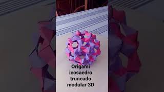 icosaedro truncado de origami modular short [upl. by Aivatnuahs834]