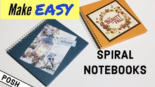 NO MACHINES NEEDED Make Your Own Spiral Notebook From ScratchDIY CUSTOM SPIRAL NOTEBOOKS EASY [upl. by Colby]