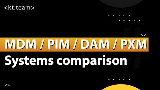 MDM  PIM  DAM  PXM systems comparison  ktteam [upl. by Rednave]