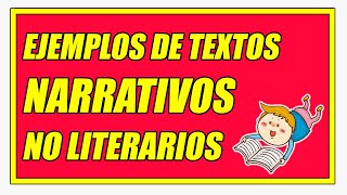 EJEMPLOS DE TEXTOS NARRATIVOS NO LITERARIOS ¿QUÉ SON Y CUÁL SON SUS CARACTERÍSTICAS  Elprofegato [upl. by Ahsatsan]