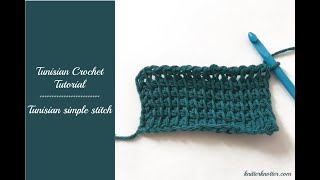 Tunisian Crochet Tutorial  How to make a Tunisian Simple Stitch  Left handed [upl. by Anhavas]