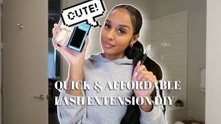 HIGHLY REQUESTED LASH EXTENSION DIY [upl. by Arrec]