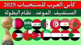 كأس العرب للمنتخبات 2025الموعدالمستضيفنظام البطولةسجل الأبطالبرعاية الاتحاد العربي والفيفا [upl. by Ainerbas]