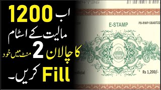 How to Apply E stamp Online  1200 Wala Stamp Paper online apply karain  stamp paper punjab online [upl. by Geirk]